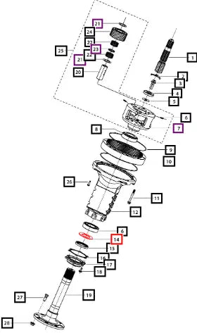 Mahindra Tractor Spacer Cum Baffle Rear Axle Mstar 006509649U1 Mahindra Direct Parts