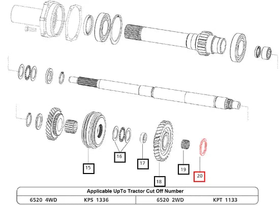 Mahindra Tractor Spacer Forward Driving Gear 4.0 000012373P04 Mahindra Direct Parts