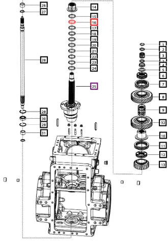 Mahindra Tractor Spacer Graded Spline Shaft 5 4 006509982U1 Mahindra Direct Parts