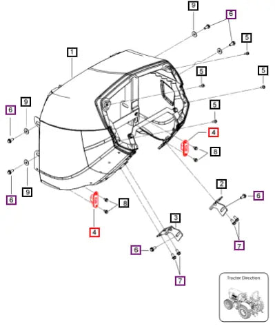 Mahindra Tractor Spacer Guiding Hood 007640242V91 Mahindra Direct Parts