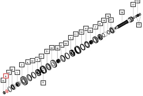 Mahindra Tractor Spacer Input Driven Gear 006509903U1 Mahindra Direct Parts