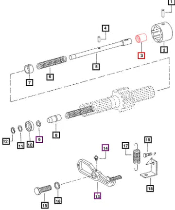 Mahindra Tractor Spacer Piece Distance Differential Lock Shaft 000704750R1 Mahindra Direct Parts