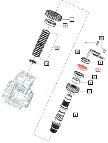 Mahindra Tractor Spacer Rangelay Shaft Trb 006510048U1 Mahindra Direct Parts