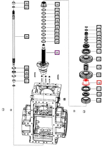 Mahindra Tractor Spacer Spline Shaft 4wd Mstar 006512558U1 Mahindra Direct Parts