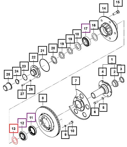 Mahindra Tractor Spacer Wheel Bearing(27.625) 0029977 Mahindra Direct Parts
