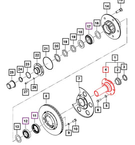Mahindra Tractor Spindle-wheel Bearing 0027524 Mahindra Direct Parts