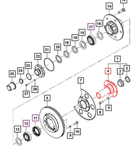 Mahindra Tractor Spindle-wheel Bearing 0027524 Mahindra Direct Parts