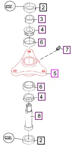 Mahindra Tractor Spindle, Housing With Cups WMM66843 Mahindra Direct Parts