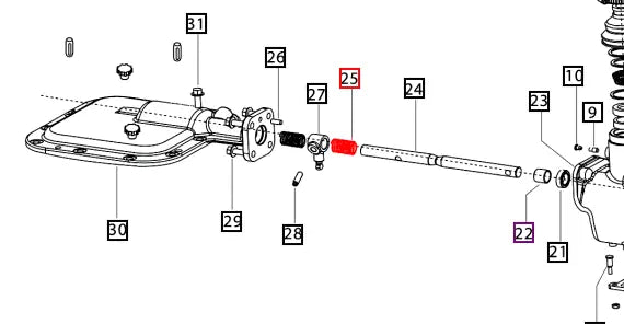 Mahindra Tractor Spring - Bias Cross Shaft 006511050U1 Mahindra Direct Parts