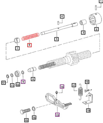 Mahindra Tractor Spring Differential Lock 000705233R1 Mahindra Direct Parts