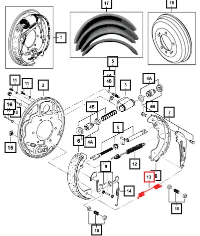 Mahindra Tractor Spring Shoe Return 0602BAB03480N Mahindra Direct Parts