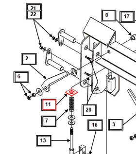 Mahindra Tractor Spring Stop KMW13043045 Mahindra Direct Parts