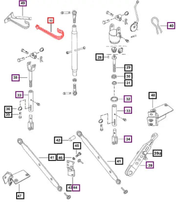 Mahindra Tractor Spring Top Link Hanger 005556928R1 Mahindra Direct Parts