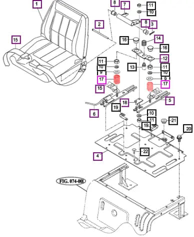 Mahindra Tractor Spring, Seat 14726110401 Mahindra Direct Parts