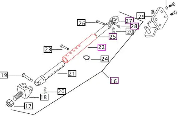 Mahindra Tractor Stabilizer Tube 007200280C2 Mahindra