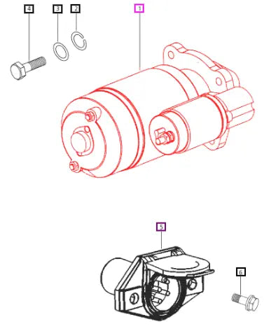 Mahindra Tractor Starter E006005017D1 Mahindra Direct Parts