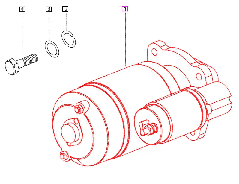 Mahindra Tractor Starter E007703348D91 Mahindra