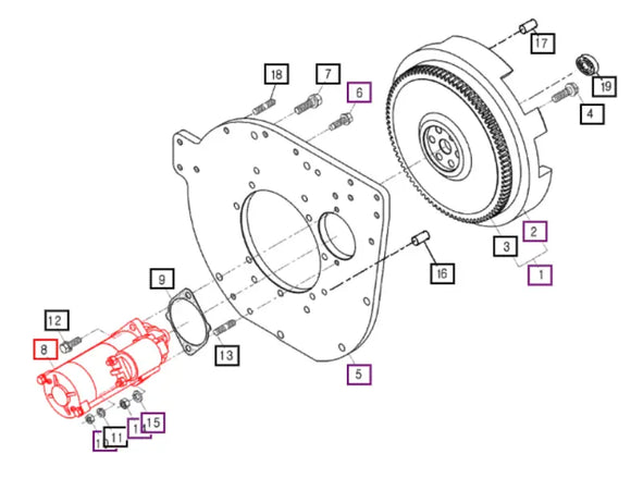 Mahindra Tractor Starter E550063016 Mahindra Direct Parts