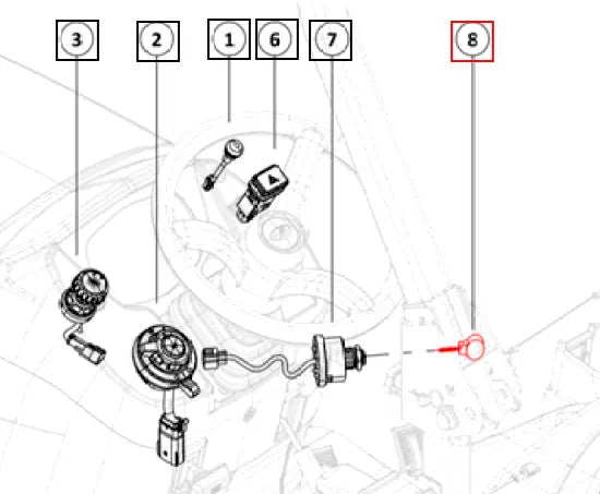 Mahindra Tractor Starter Key (MStar) 006015681C91 Mahindra Direct Parts