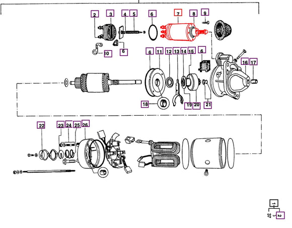 Mahindra Tractor Starter Solenoid 005553166R91 Mahindra
