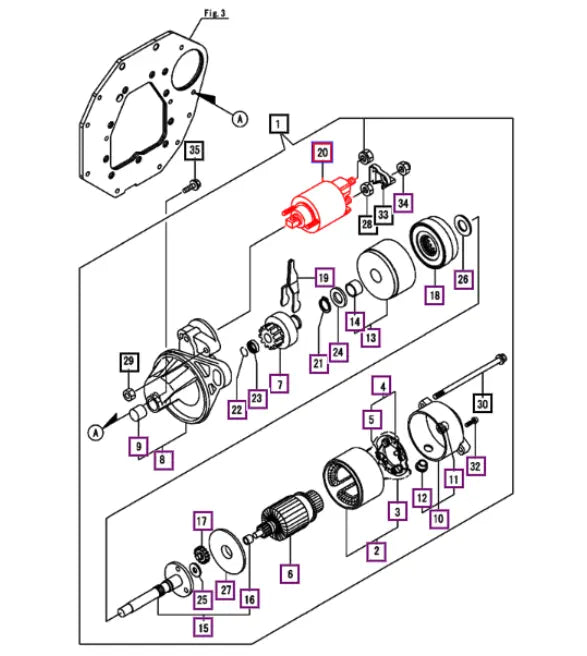 Mahindra Tractor Starter Solenoid X2534000090 Mahindra