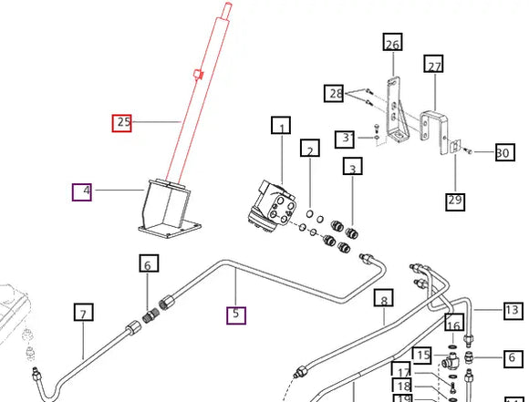 Mahindra Tractor Steering Column 007608195B91 Mahindra Direct Parts