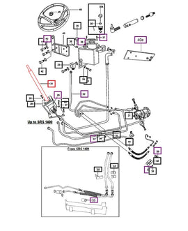 Mahindra Tractor Steering Column Series 5 007201073C91 Mahindra Direct Parts