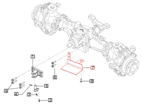 Mahindra Tractor Steering Cylinder Guard 008010303V11 Mahindra Direct Parts