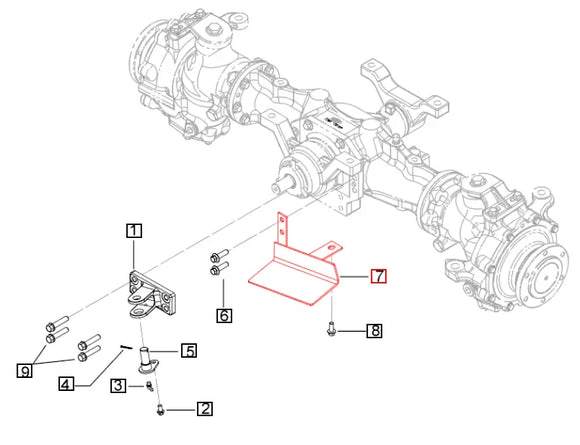 Mahindra Tractor Steering Cylinder Guard 008010303V11 Mahindra Direct Parts