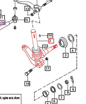 Mahindra Tractor Steering Knuckle Left Hand E005554708R94 Mahindra Direct Parts