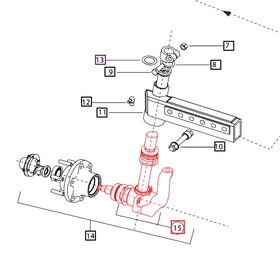Mahindra Tractor Steering Knuckle Right Hand RH 007607655C11 Mahindra Direct Parts