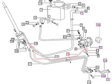 Mahindra Tractor Steering Pipe Pump To HSU Line 007201689C1 Mahindra