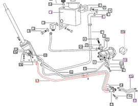 Mahindra Tractor Steering Pipe R Port to Cylinder Line 007201690C1 Mahindra
