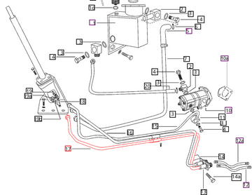 Mahindra Tractor Steering Pipe R Port to Cylinder Line 007201037C1 Mahindra