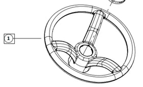 Mahindra Tractor Steering Wheel 007210552L91 Mahindra Direct Parts