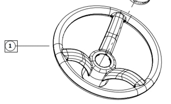 Mahindra Tractor Steering Wheel 007210552L91 Mahindra Direct Parts