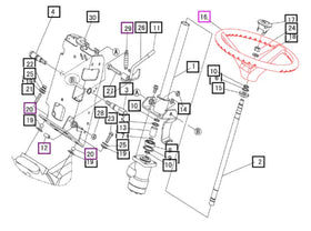 Mahindra Tractor Steering Wheel 10442206000 Mahindra Direct Parts