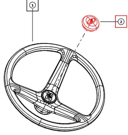 Mahindra Tractor Steering Wheel Cap 007639463Y1 Mahindra Direct Parts