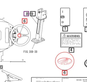 Mahindra Tractor Steering Wheel Logo Decal 16058751000 Mahindra Direct Parts