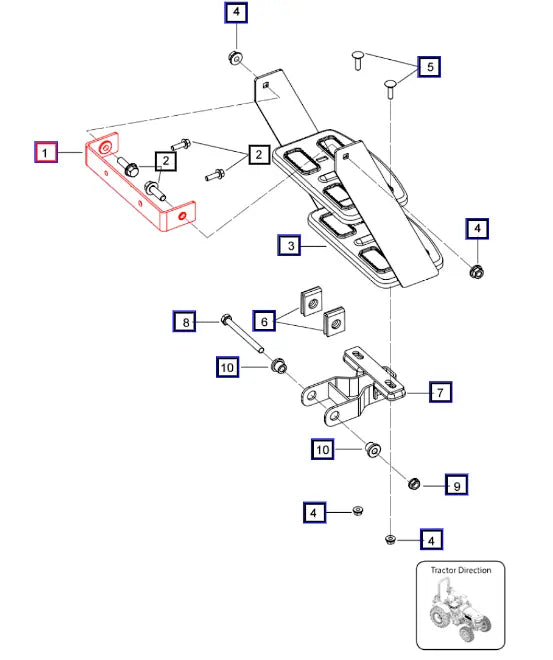Mahindra Tractor Step Bracket 007641473V91 Mahindra