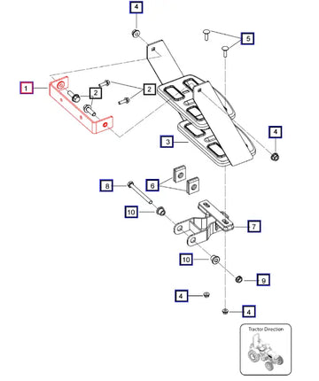 Mahindra Tractor Step Bracket 007641473V91 Mahindra