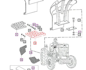 Mahindra Tractor Step / Footplate 005553979R92 Mahindra Direct Parts