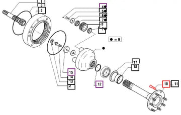 Mahindra Tractor Stud - 084911 006500747C1 Mahindra Direct Parts