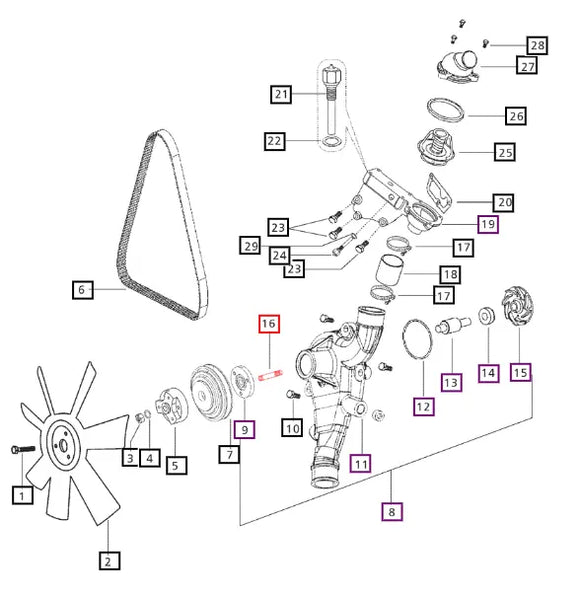 Mahindra Tractor Stud 45mm 000020266E05 Mahindra