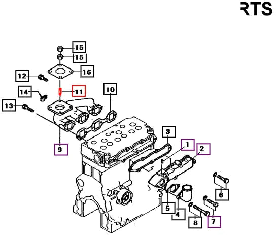 Mahindra Tractor Stud Bolt F1435-08025 Mahindra Direct Parts