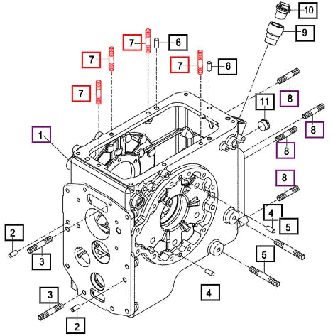 Mahindra Tractor Stud Bolt(m10x28) V2514410028 Mahindra Direct Parts