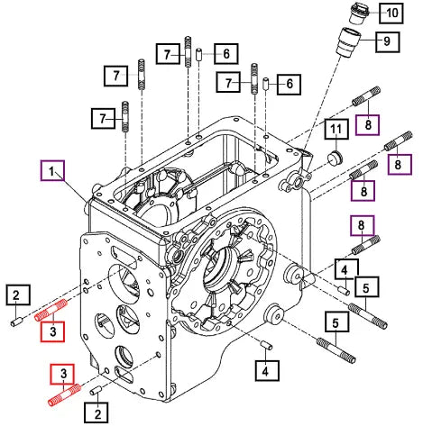 Mahindra Tractor Stud Bolt(m12x35) V2513412035 Mahindra Direct Parts