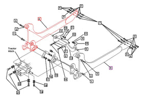 Mahindra Tractor Subframe Assembly Right Hand RH KMW68012164 Mahindra Direct Parts