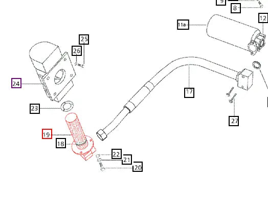 Mahindra Tractor Suction Strainer 007207422B11 Mahindra Direct Parts