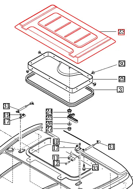 Mahindra Tractor Sun Roof 14527074201MR Mahindra Direct Parts
